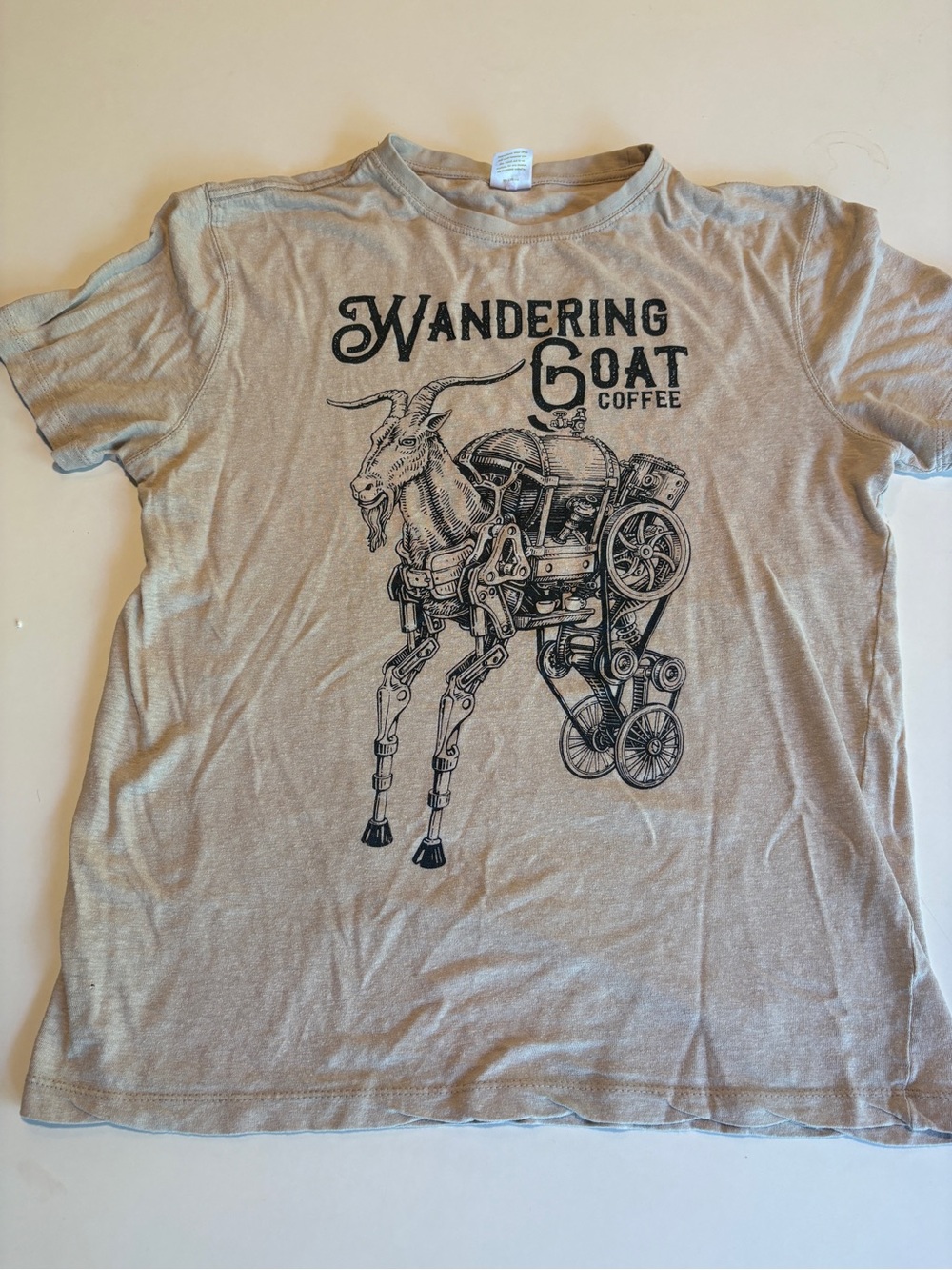 Women’s wandering goat coffee Graphic T-Shirt - Tan
